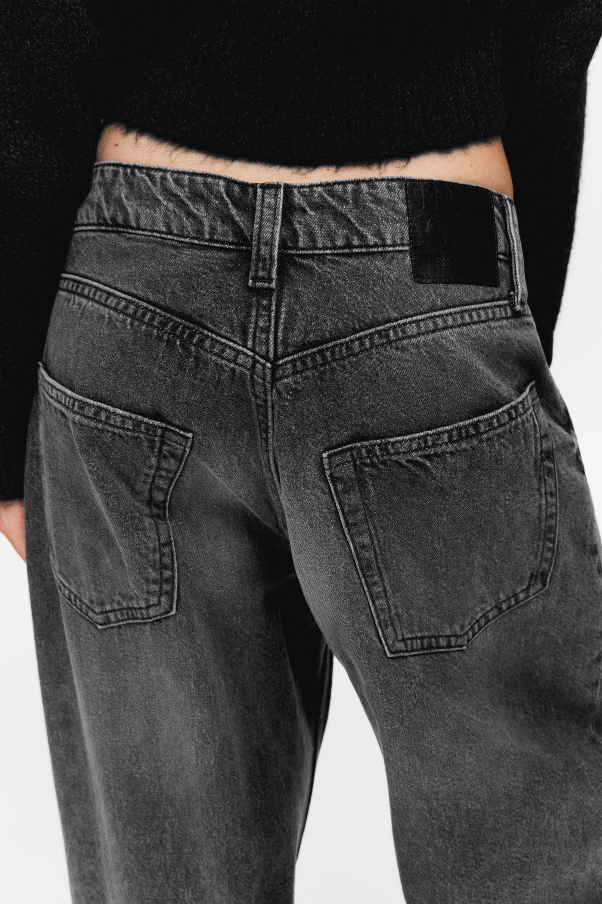 Haunted Black - Black - Peggy Low Rise Loose Baggy Leg Jeans - 3