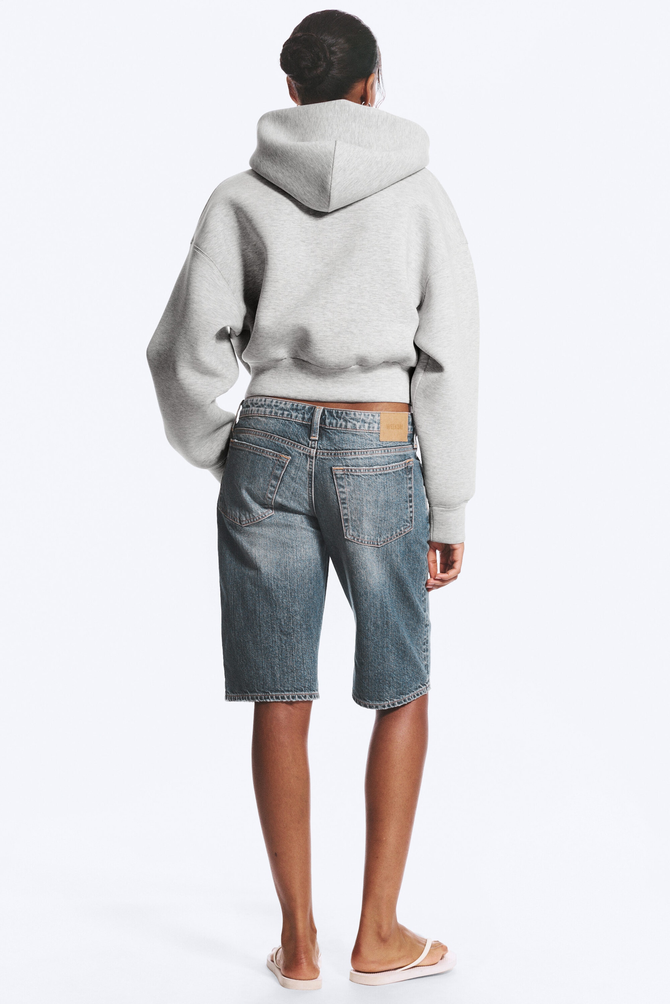 Grey Melange - Danni Scuba Zip Hoodie - 3