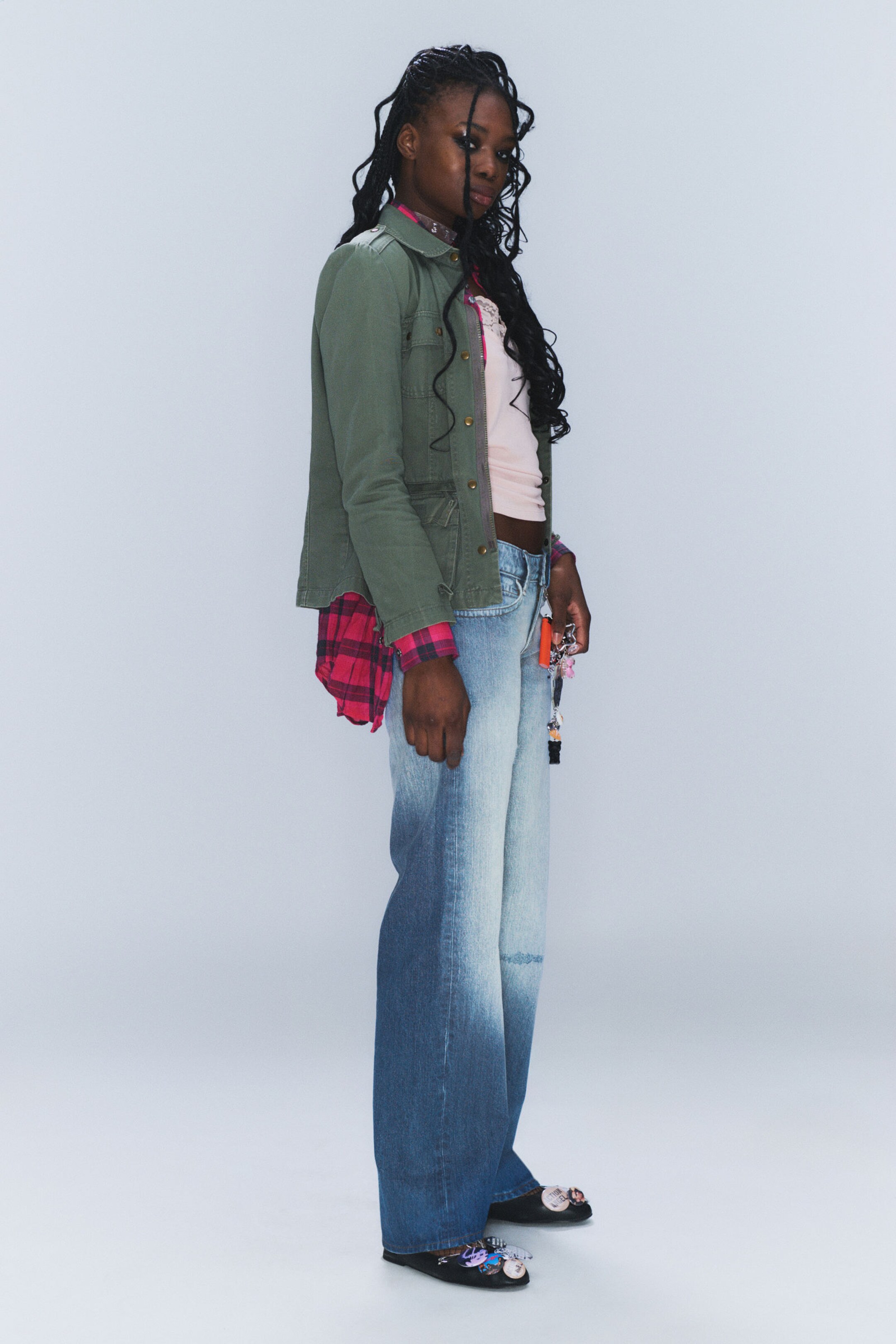 Kite Blue - Medium/Light Blue - Messy Low Rise Regular Straight Jeans - 2