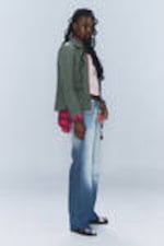 Kite Blue - Medium/Light Blue - Messy Low Rise Regular Straight Jeans - 2
