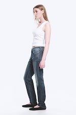 Blue Hymn - Mittelblau - Nail Low Waist Slim Straight Leg Jeans - 5