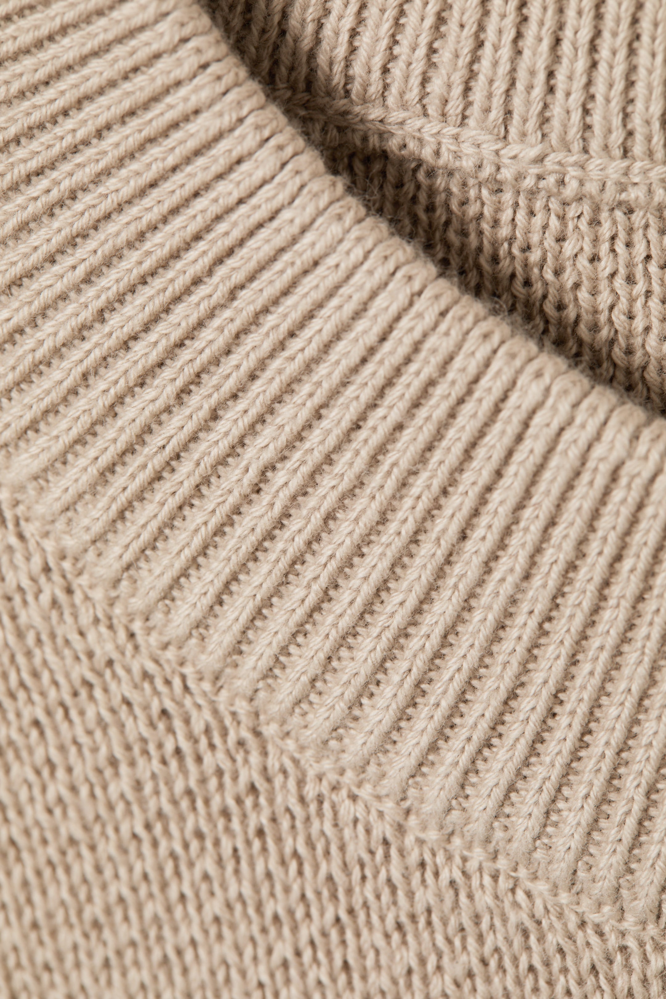 Beige - Relaxed Boxy Knitted Sweater - 5