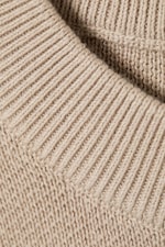 Beige - Relaxed Boxy Knitted Sweater - 5