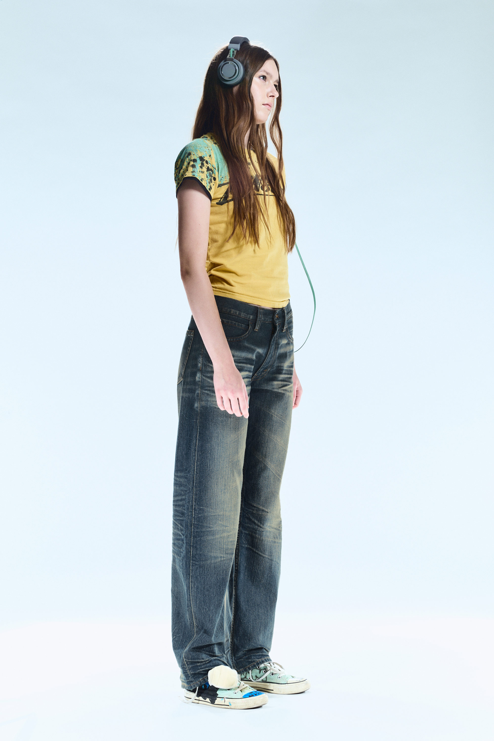 Steel Blue - Mittelblau - Anti – Unisex-Jeans mit niedrigem Bund - 2