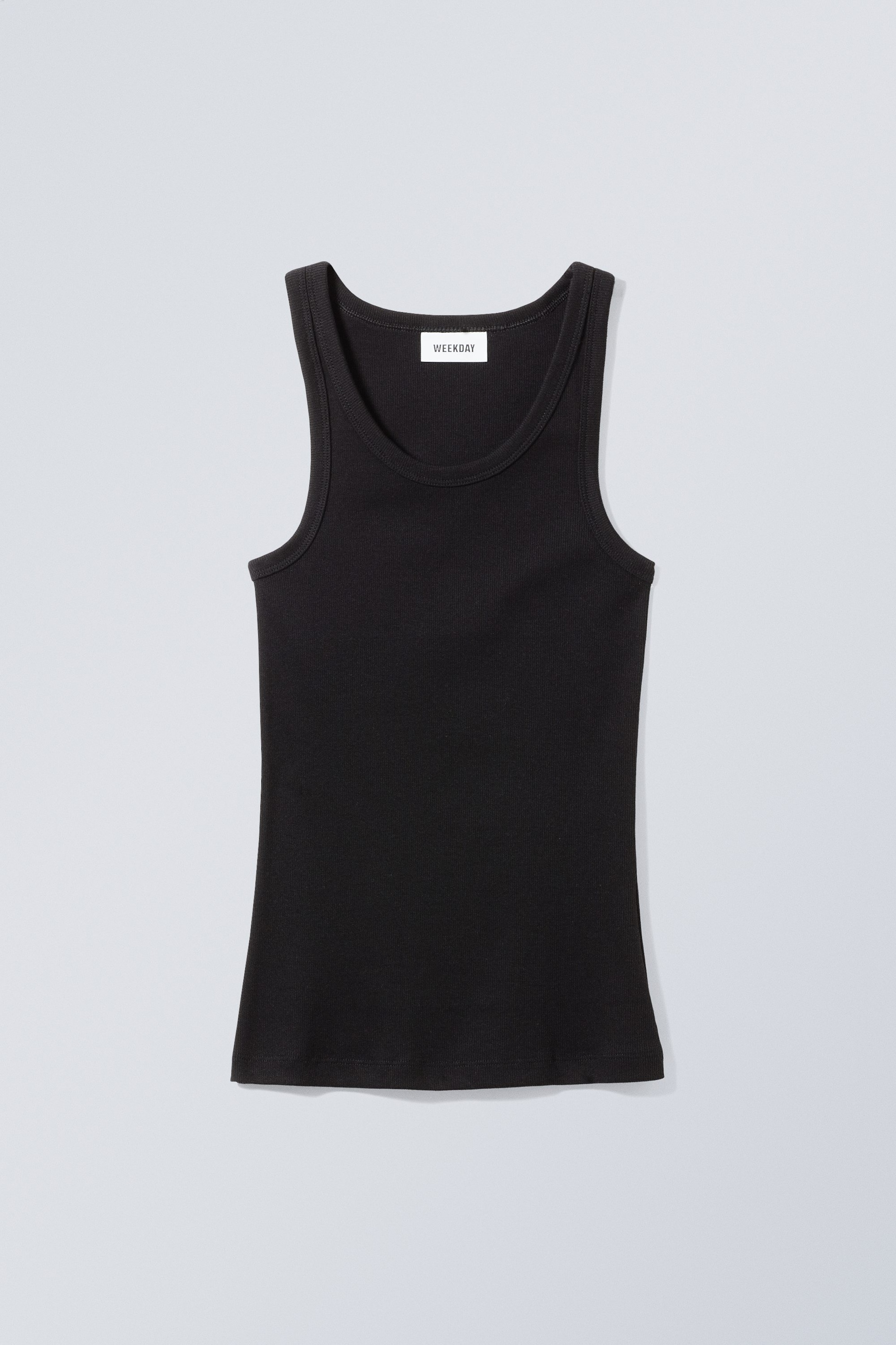Black - Close Fitted Tank Top - 0