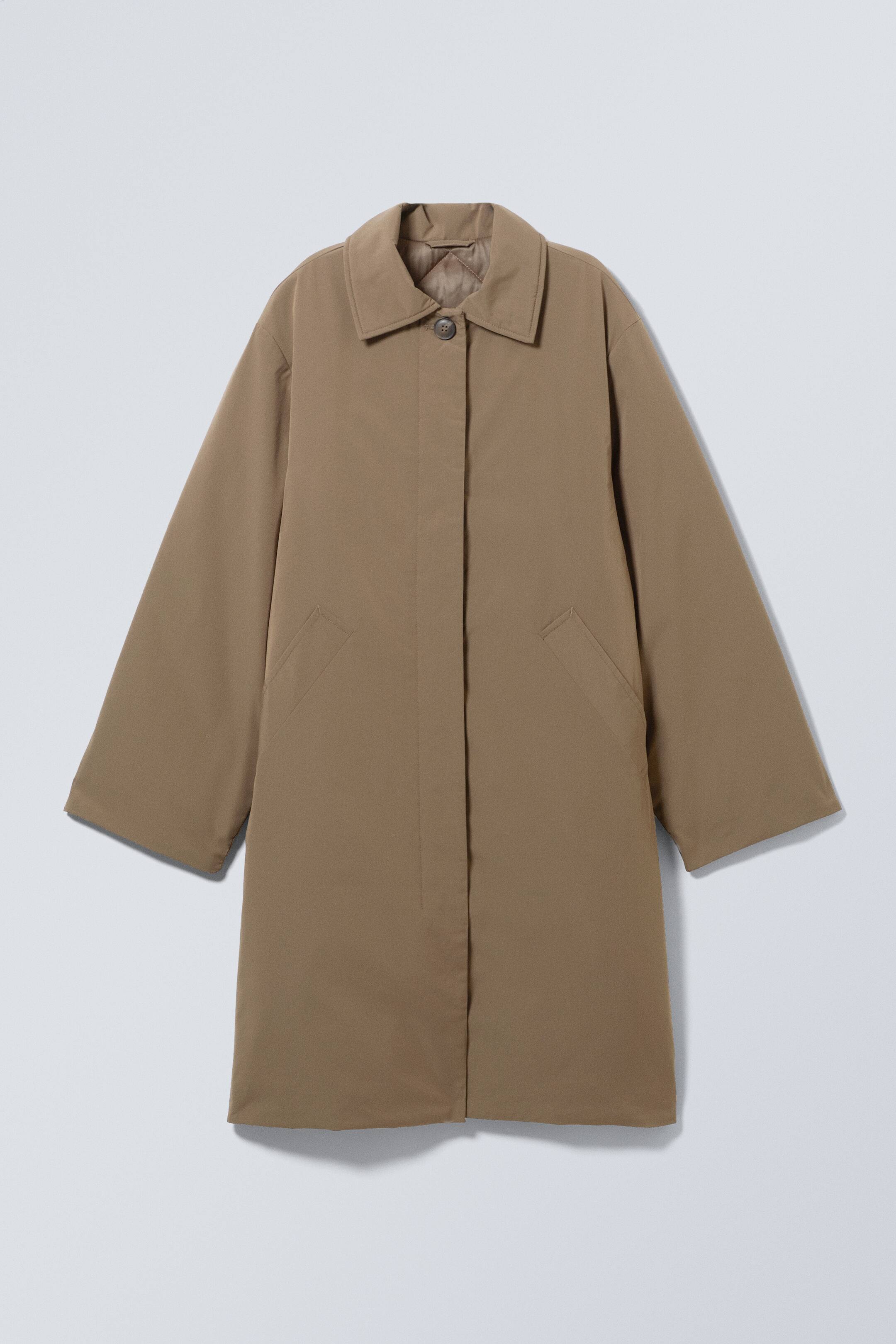 View larger image: Oversized Padded Car Coat - Beige Khaki - Ladies | H&M GB 1