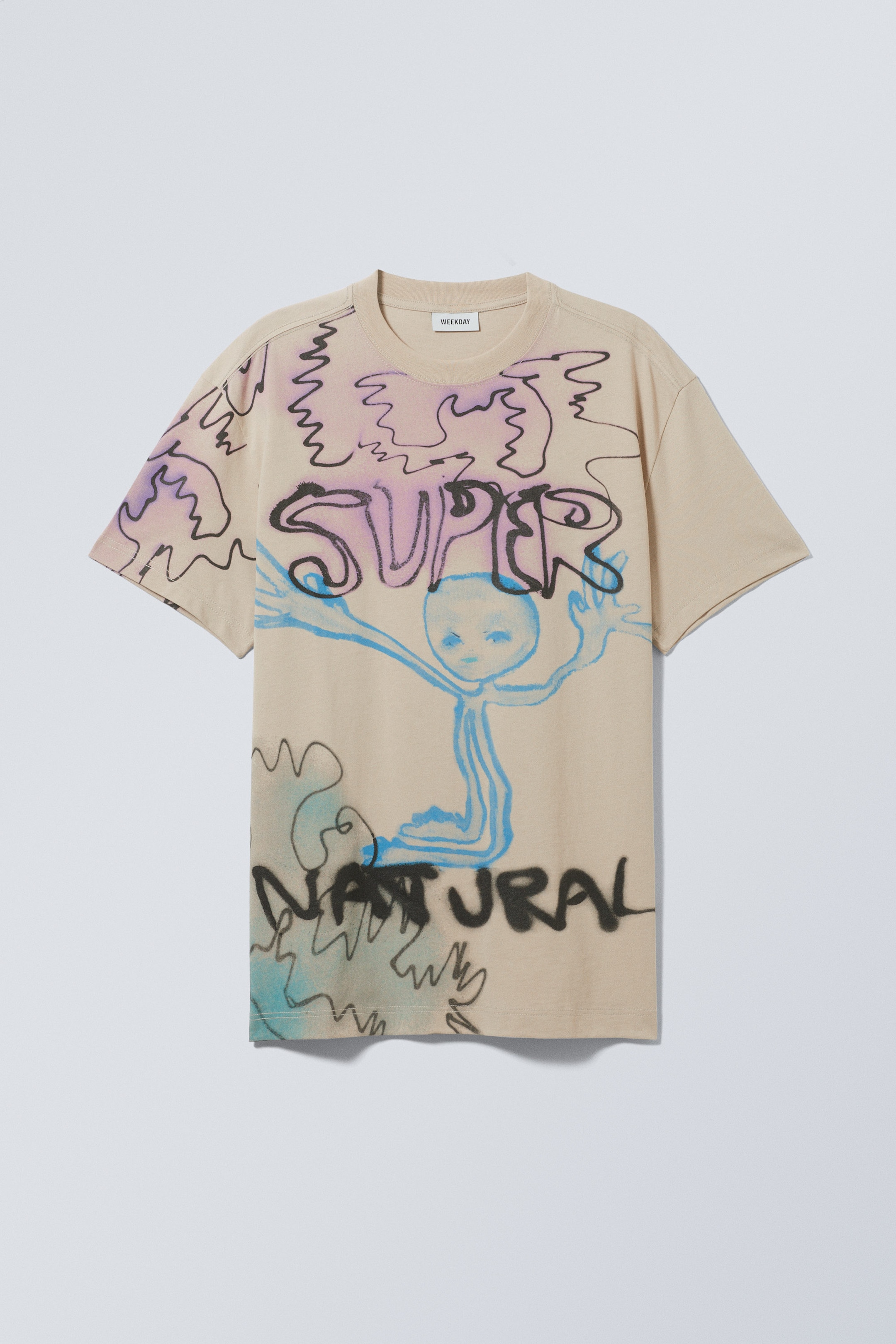 Natural Alien - Oversized Graphic Printed T-shirt - 3