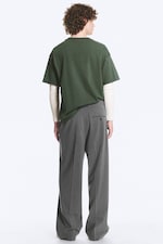 Pinstriped Dark Grey - Uno Loose Suit Trousers - 3
