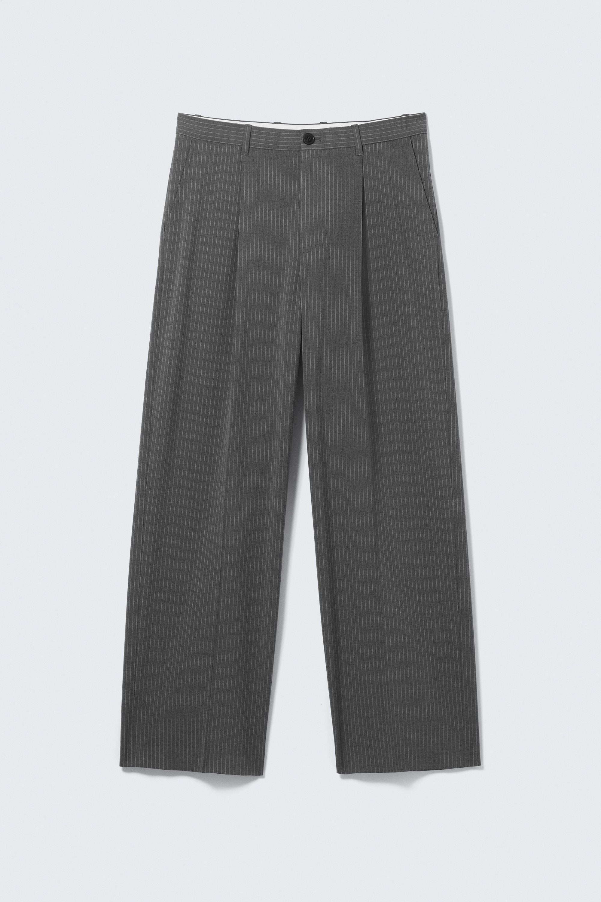Pantalón sastre holgado Uno - Gris oscuro - Raya diplomática/Negro/Gris oscuro/Gris a rayas/Marrón oscuro