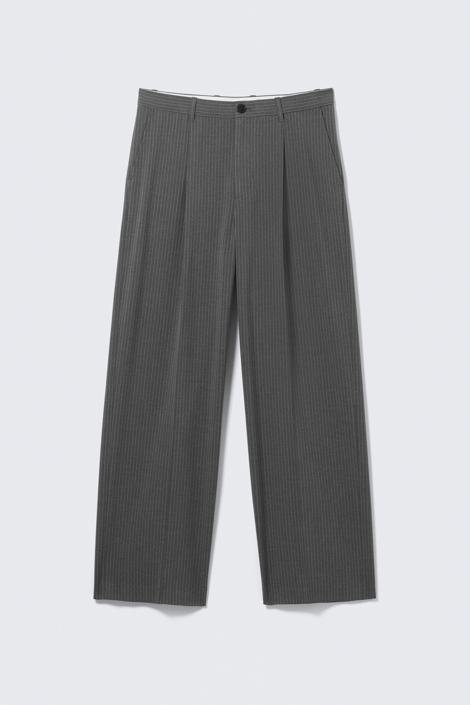 Uno Loose Suit Trousers - Tmavě šedá - proužek/Tmavě námořnická modrá/Black/Tmavě šedá/Pruhovaná šedá/Tmavě hnědá - 2