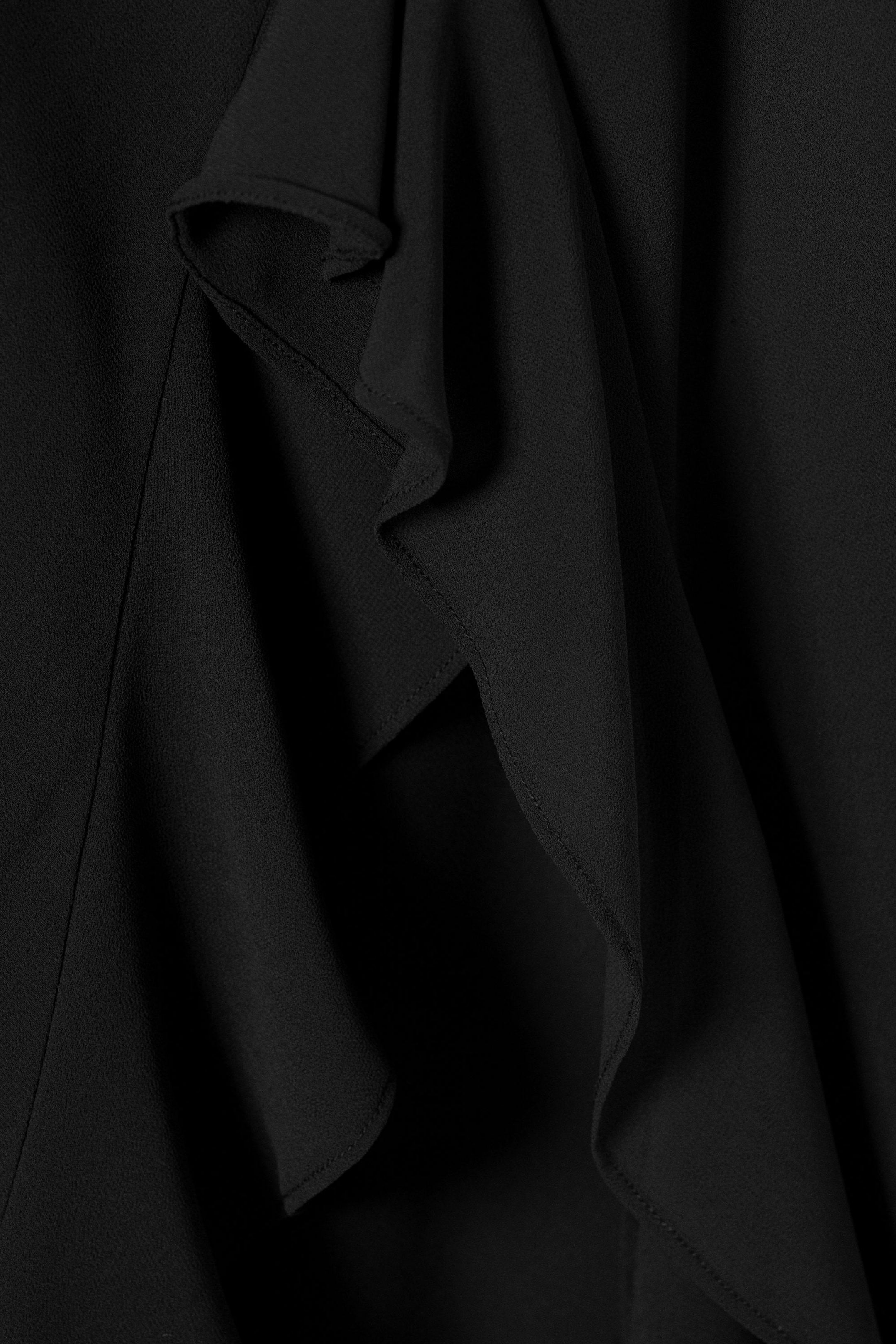 Black - Layered Midi Skirt - 2