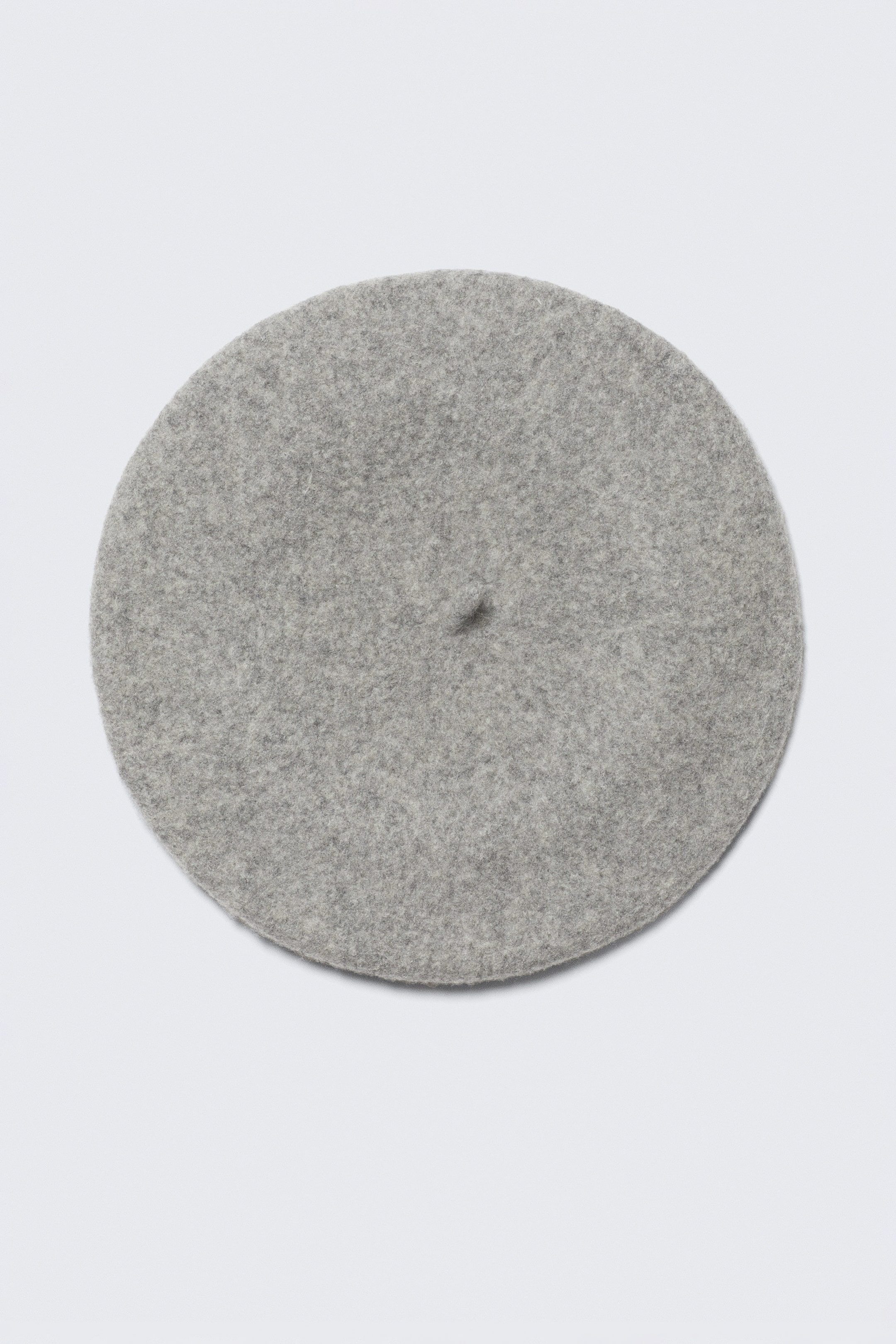 Grey Melange - Classic Wool Beret - 1