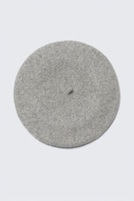 Grey Melange - Classic Wool Beret - 0
