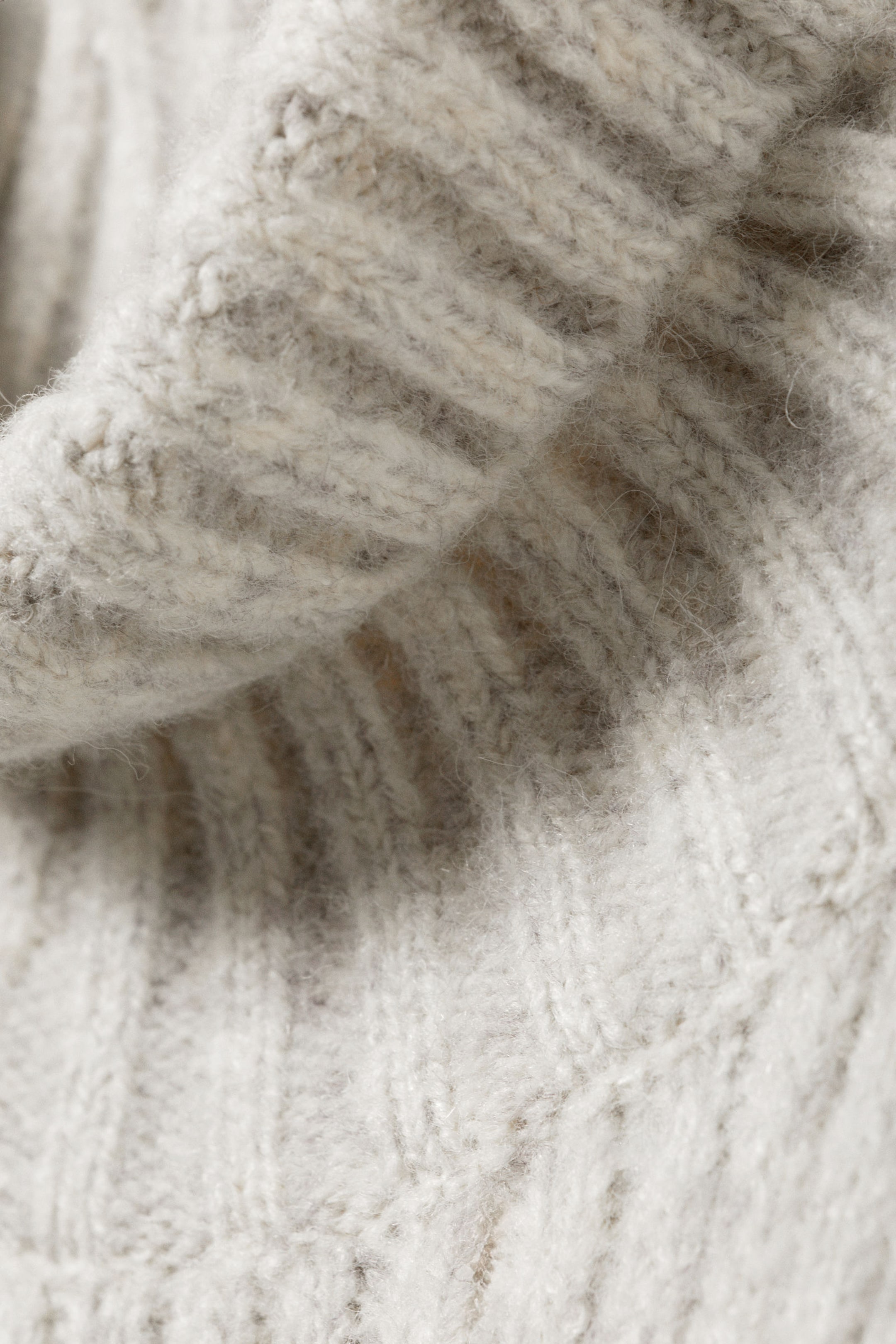 #C8C8C8 - Loose Knitted Turtleneck Sweater - 2