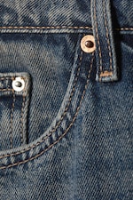 Desert Blue - Dark Blue - Imoo Low Rise Loose Wide Leg Jeans - 1