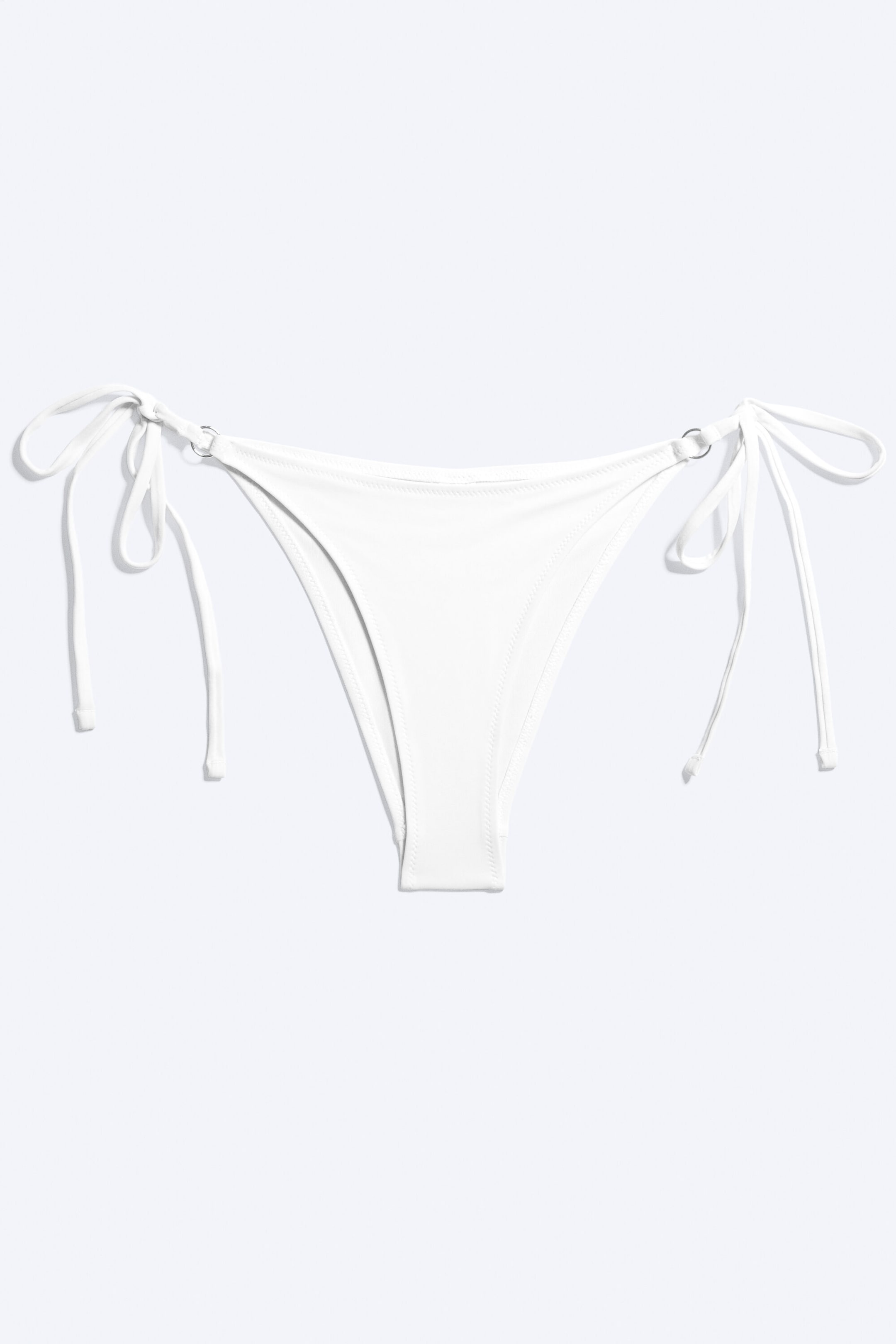White - Tie bikini bottom