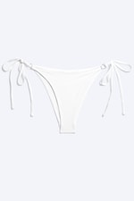 White - Tie bikini bottom - 0