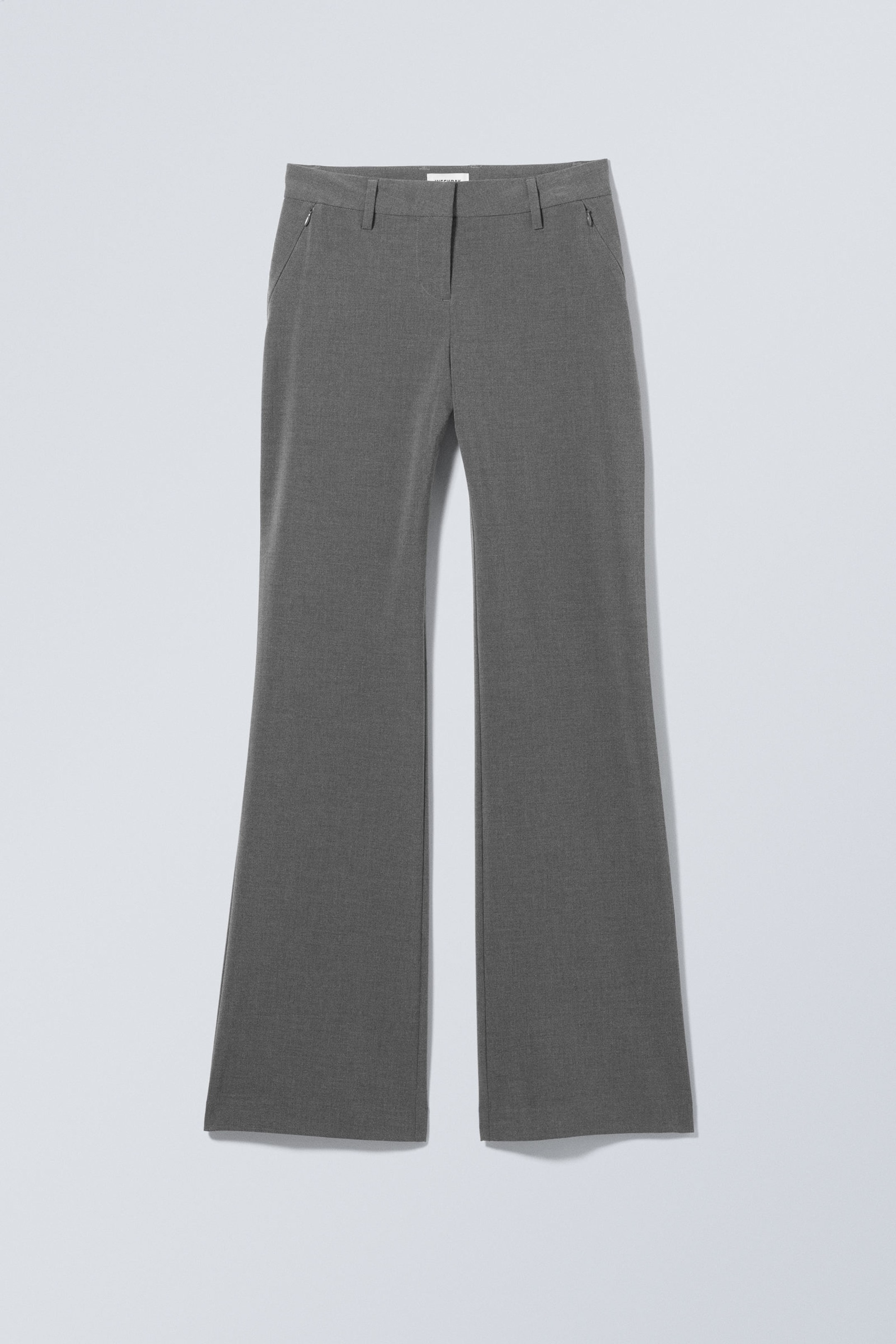 Dark Grey - Kate Flared Suiting Trousers - 1