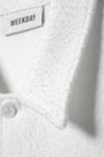 White - Loose Structured Short Sleeve Shirt - 1