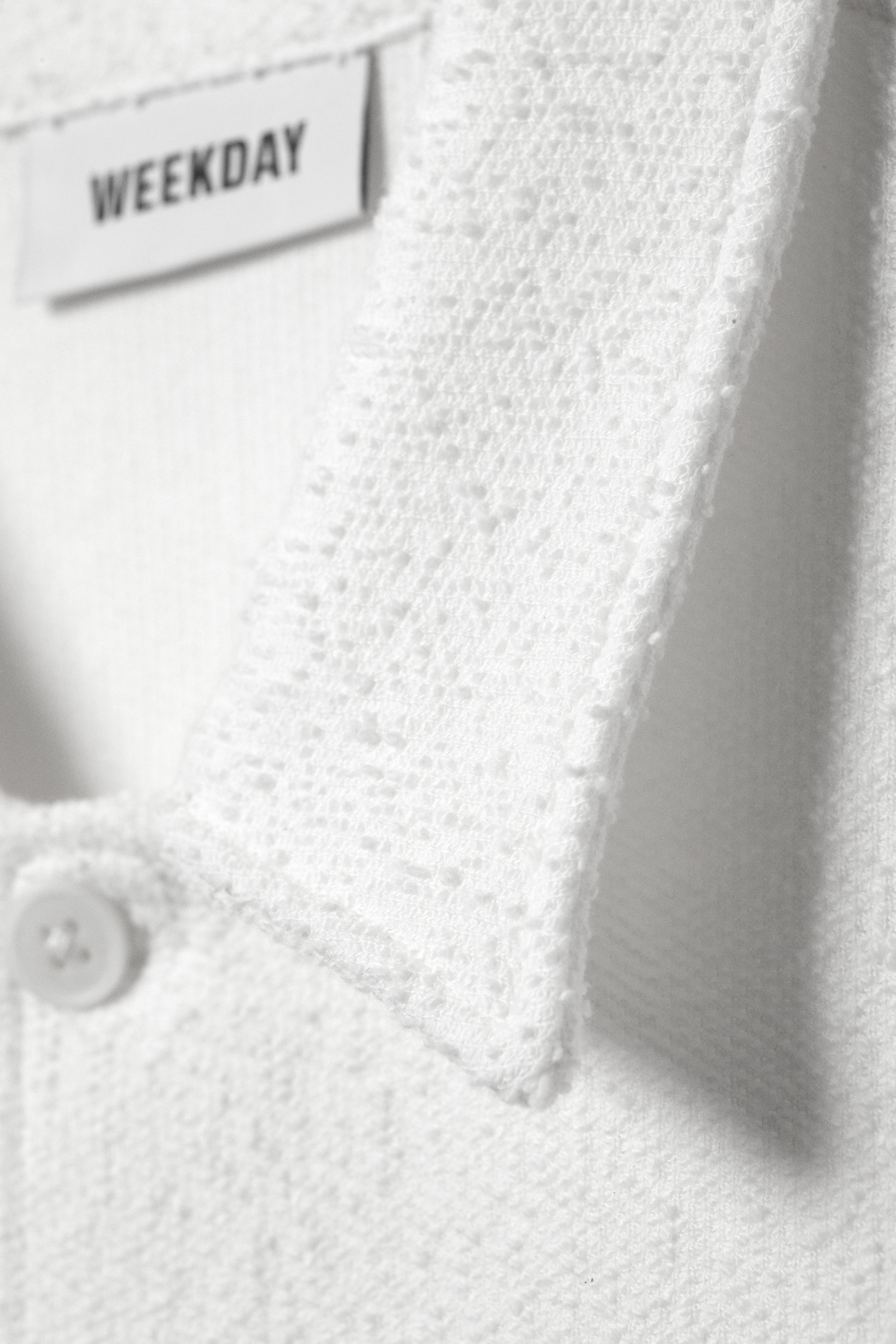 White - Loose Structured Short Sleeve Shirt - 1