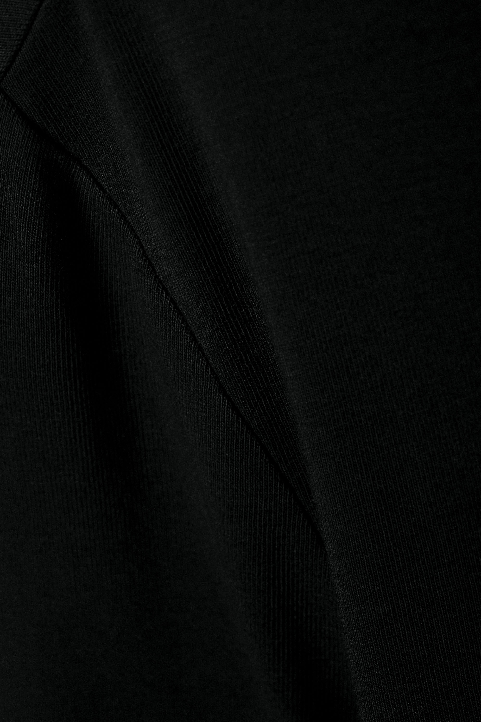 Schwarz - Longsleeve aus Baumwolle - 4