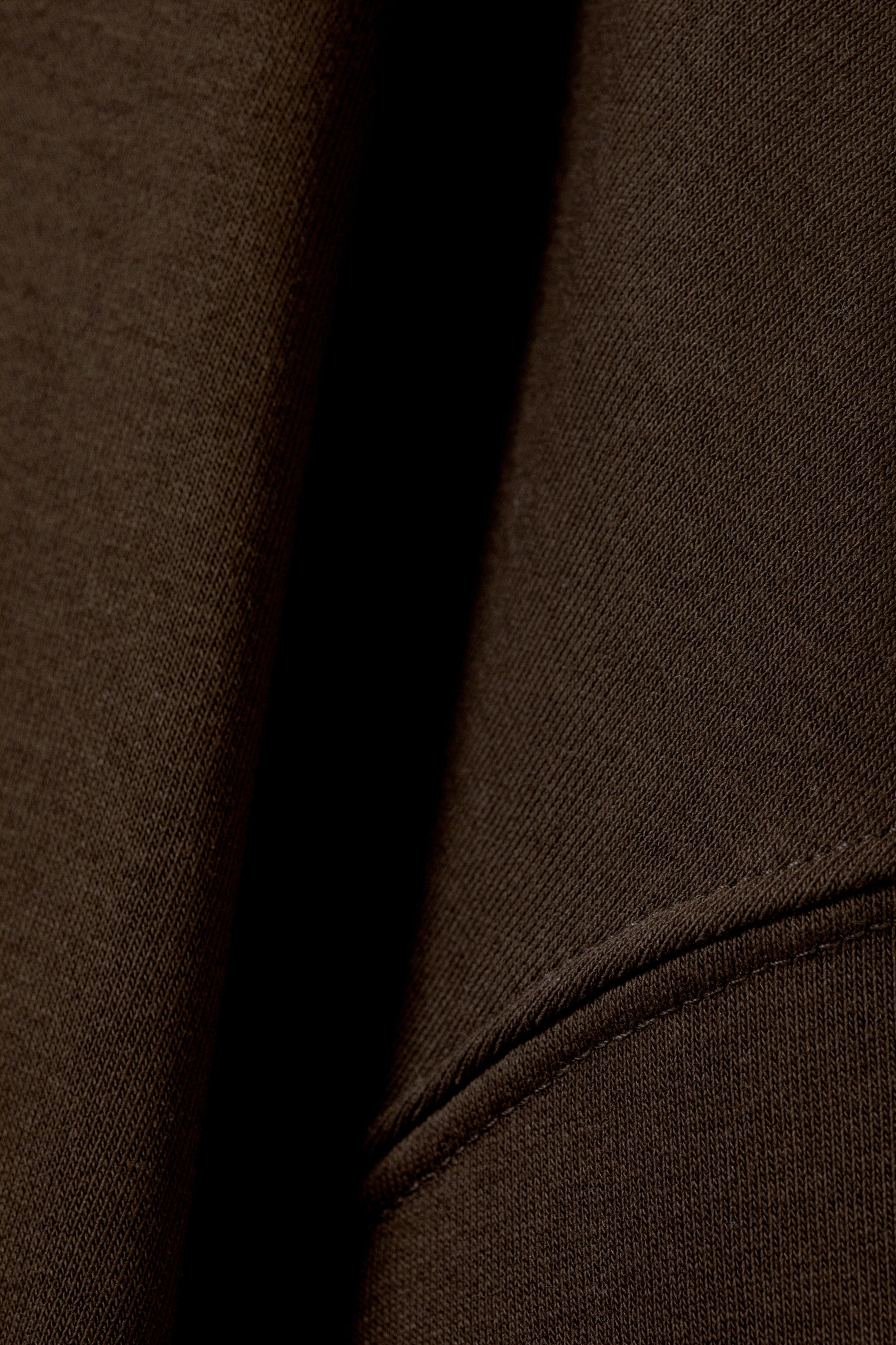Dunkelbraun - Lässiges Frottee-Sweatshirt - 2