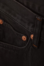 Black - Space Relaxed Denim Shorts - 1