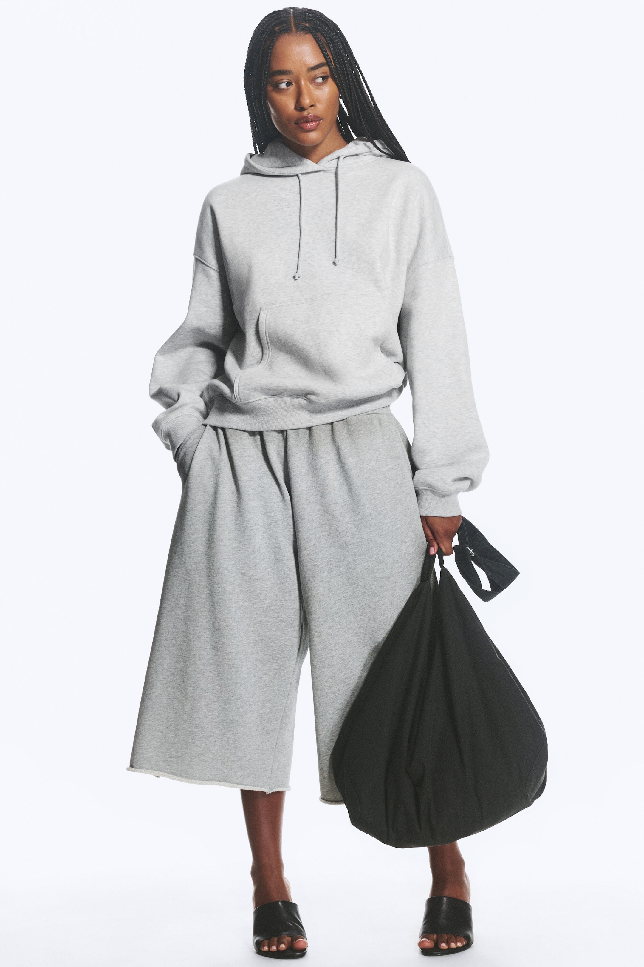 Light Dusty Grey Melange - Standar Hoodie - 2