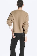Beige - Soft Knitted Cardigan - 2