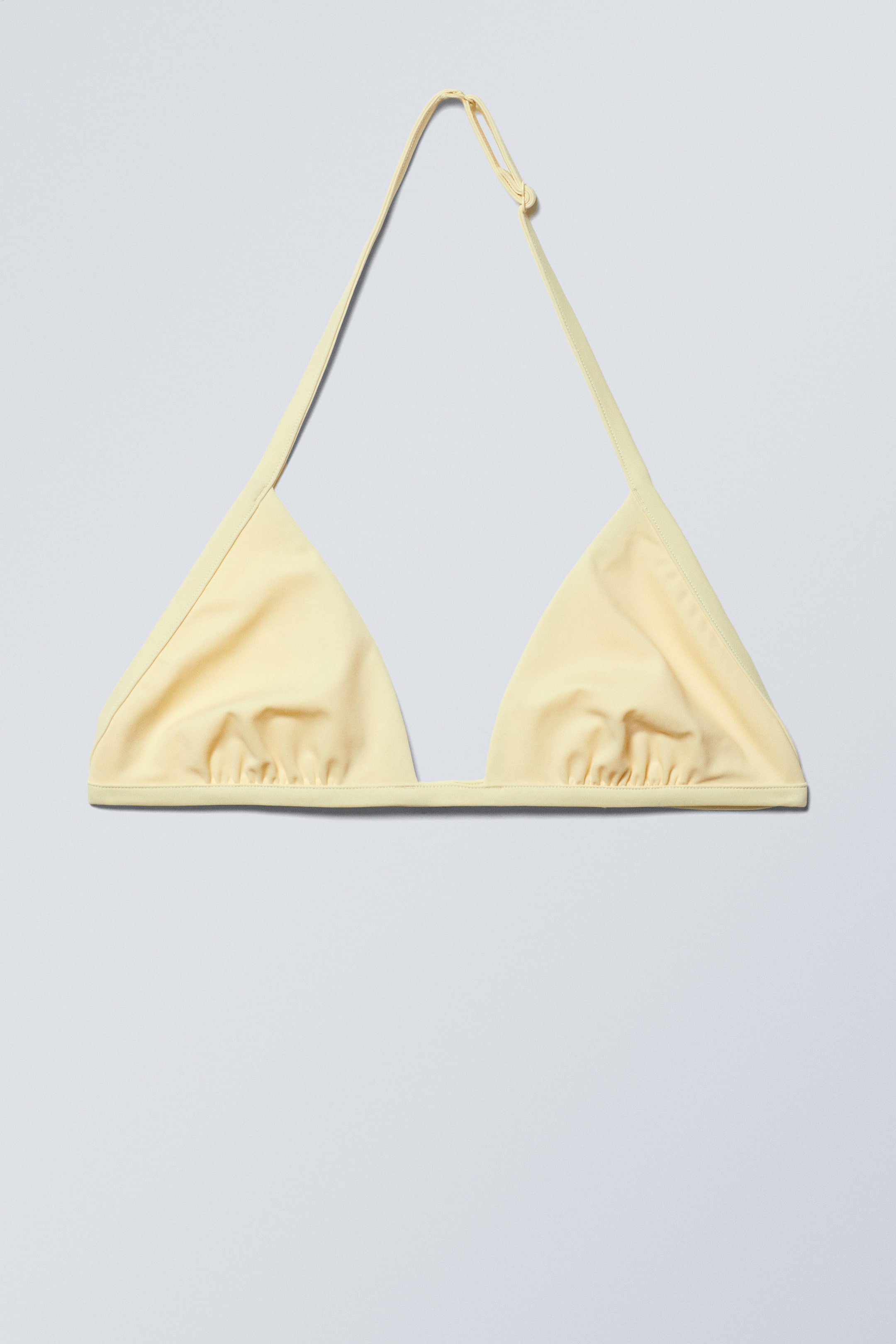 Hellgelb - Neckholder-Triangel-Bikinioberteil - 0