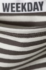 Grey & White Stripes - Annie Striped Sleeveless Boat-Neck Top - 4