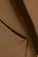 Bruin - Simon hoodie van scubastof met rits - 1