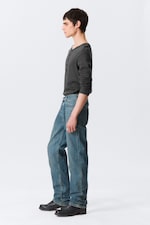 Second Blue - Medium Blue - Space Mid Rise Relaxed Straight Leg Jeans - 2