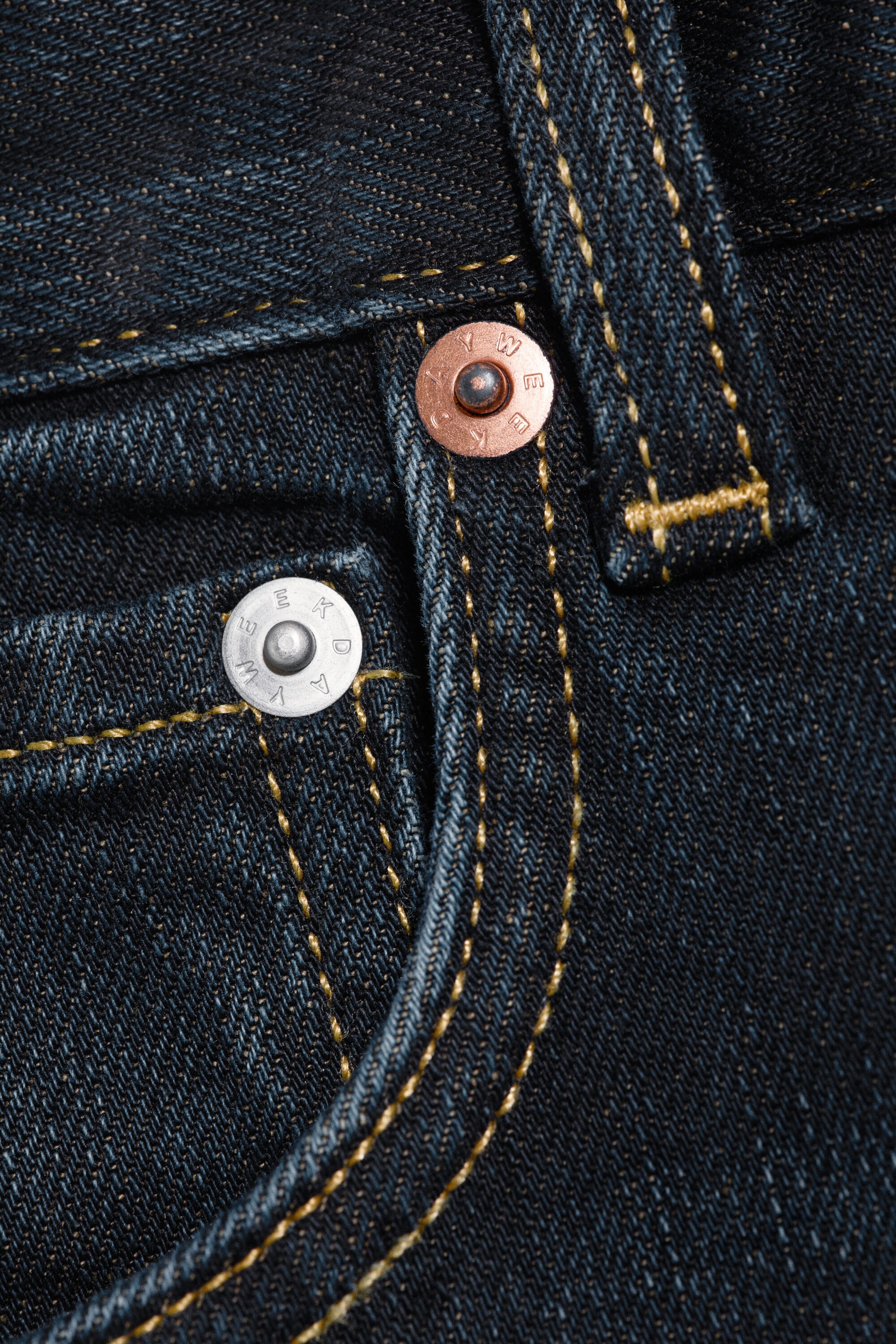 Shiny Blue – mørkeblå - Orion rett slim-fit-jeans med mellomhøyt liv - 1