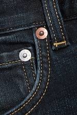 Shiny Blue – mørkeblå - Orion rett slim-fit-jeans med mellomhøyt liv - 1