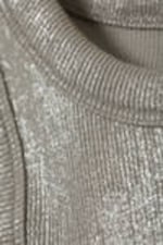 Metallic Beige - Metallic Coated Tank Top - 1