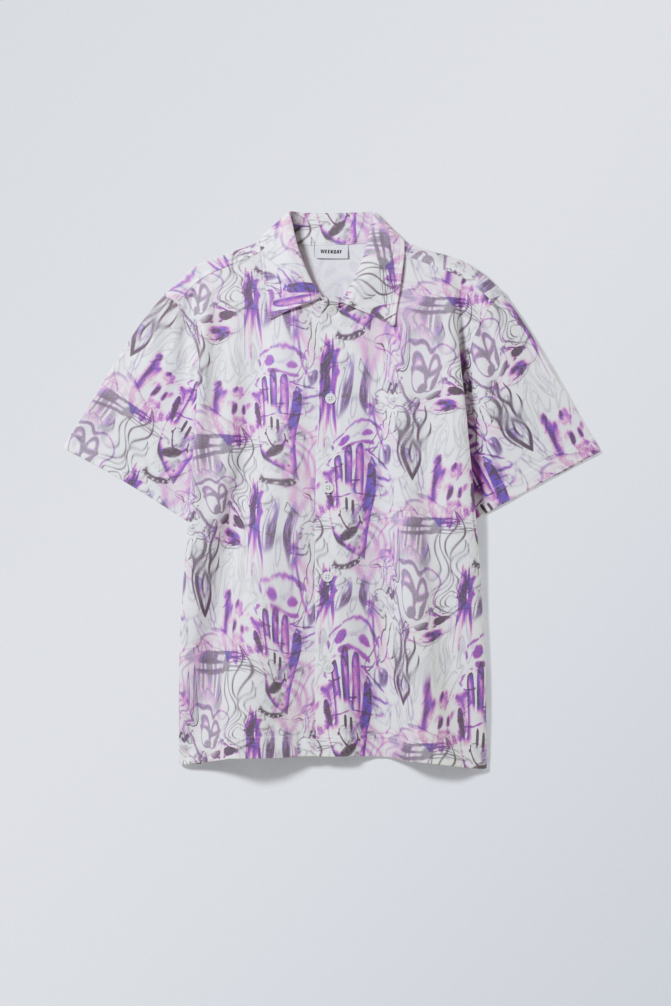 Purple scribbles - Pass Short Sleeve Shirt - 0