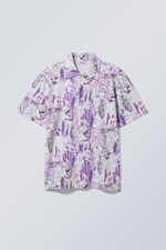 Purple scribbles - Pass Short Sleeve Shirt - 0