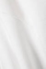 White - Asymmetric Cotton Mini Drape Dress - 1
