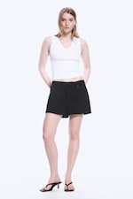 Black Rinse – Zwart - Duchess Distressed Mini Denim Shorts - Low Rise - 0