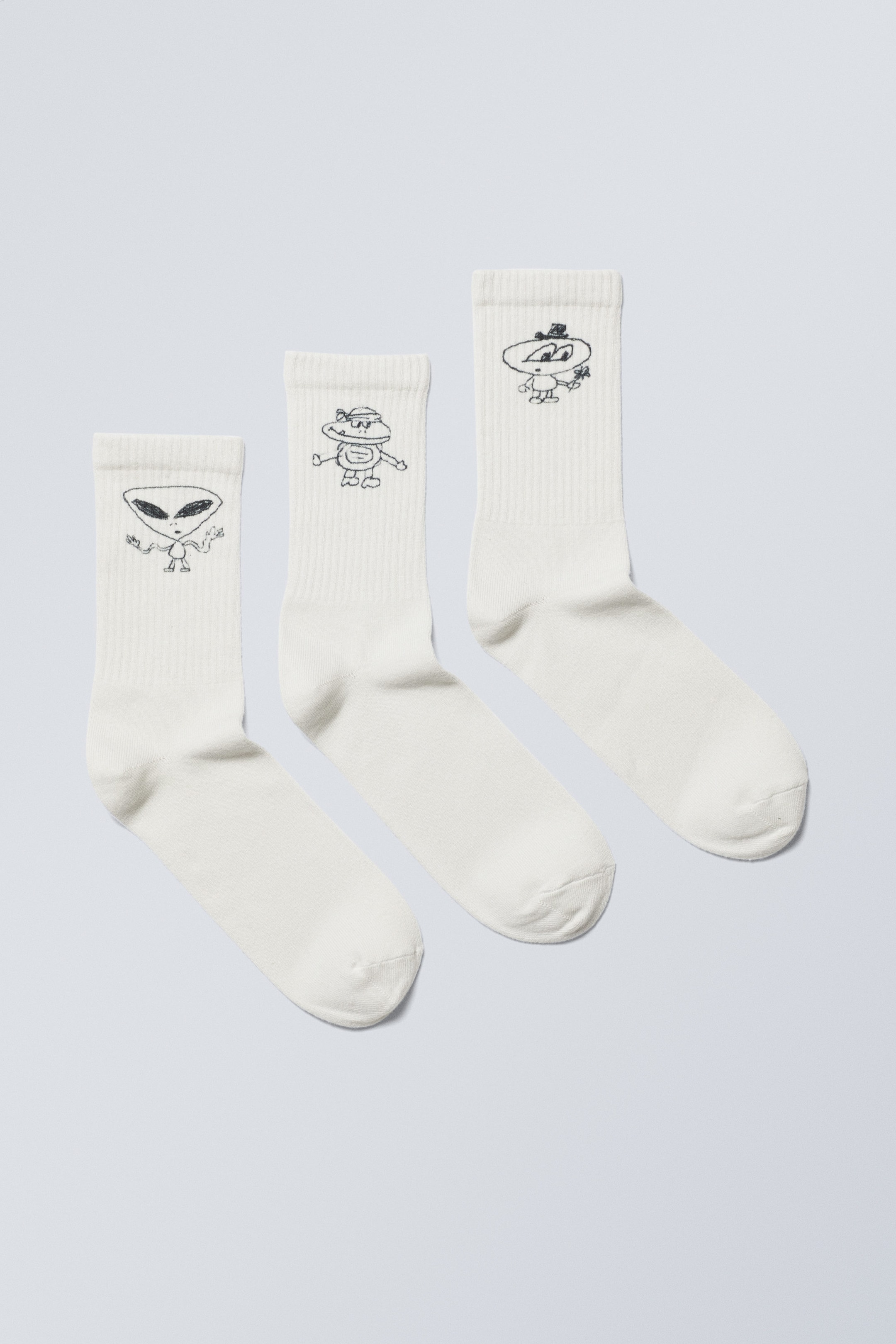 Gars gribouillés - Lot de 3 paires de chaussettes de sport graphiques - 0
