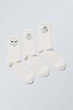 Gars gribouillés - Lot de 3 paires de chaussettes de sport graphiques - 0