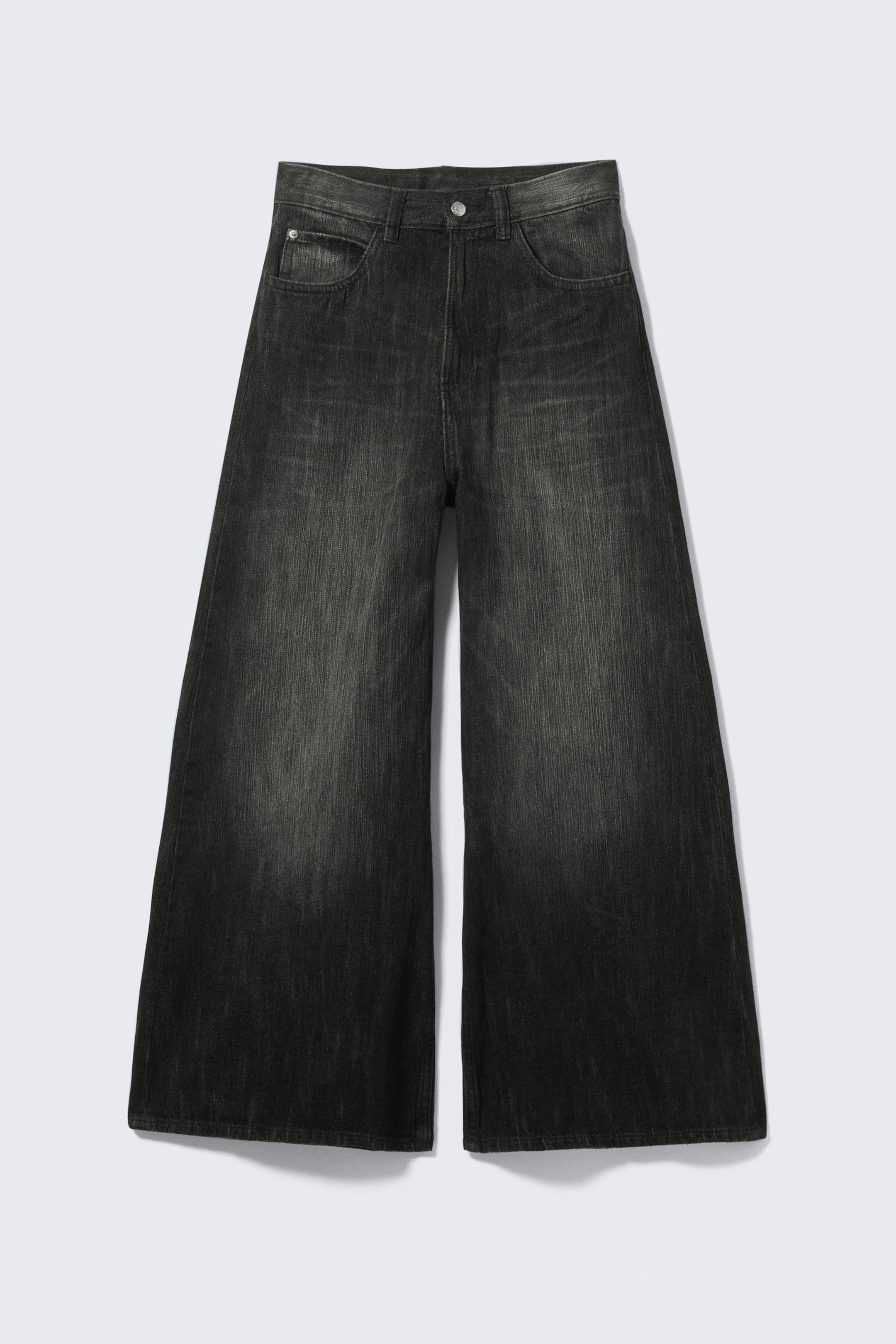 Black Web - Black - Rad Super Regular Waist Loose Wide Jeans - 1