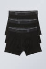 Schwarz - 3er-Pack Boxershorts mit Logo - 0