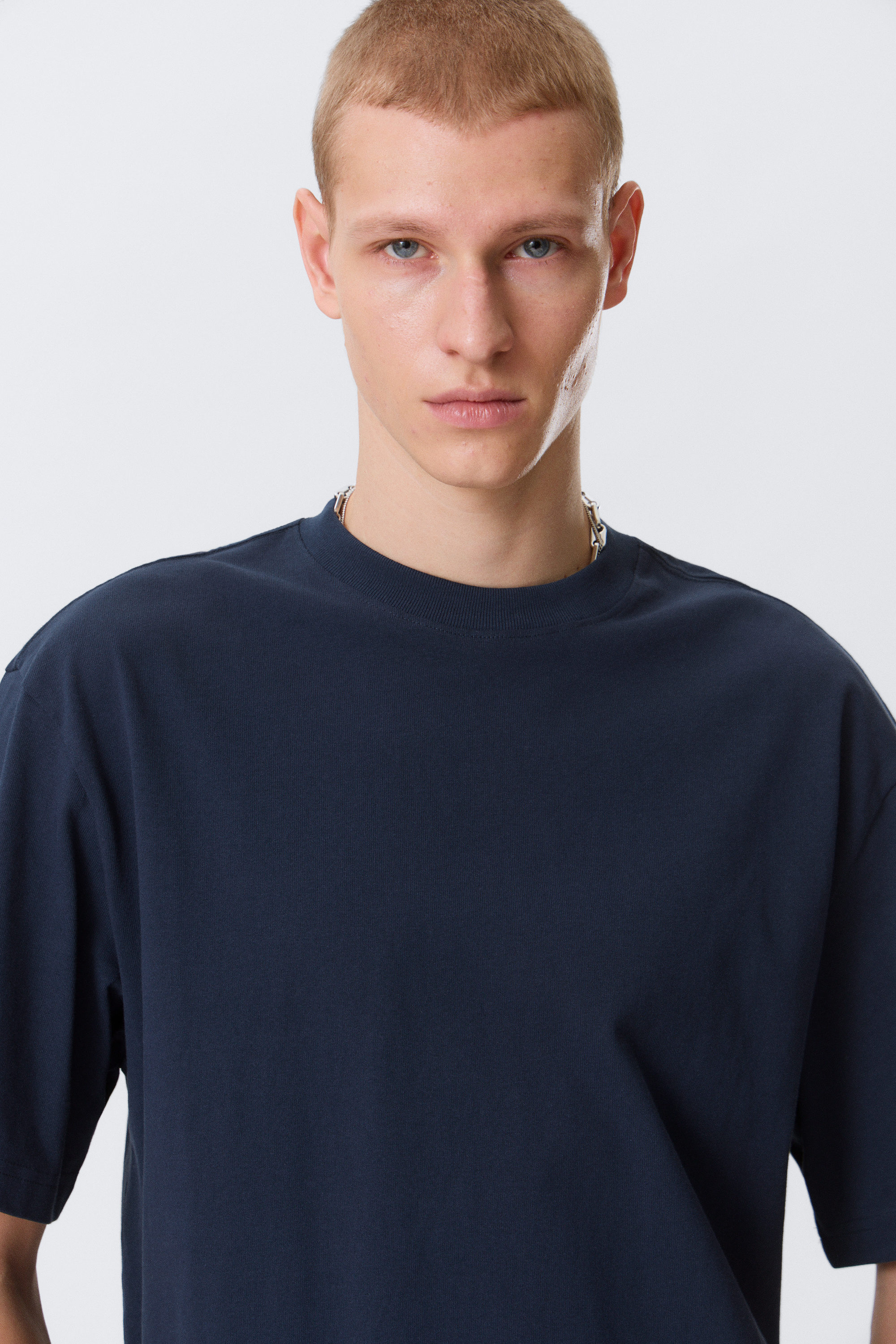 relaxed fit t-shirt - Dark Navy Blue | Weekday WW