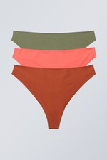 Coral rust sage - 3-pack Maya Seamless Thong - 0