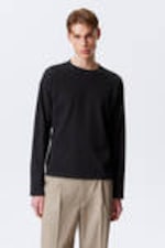 Black - Great Boxy Long Sleeve T-shirt - 0