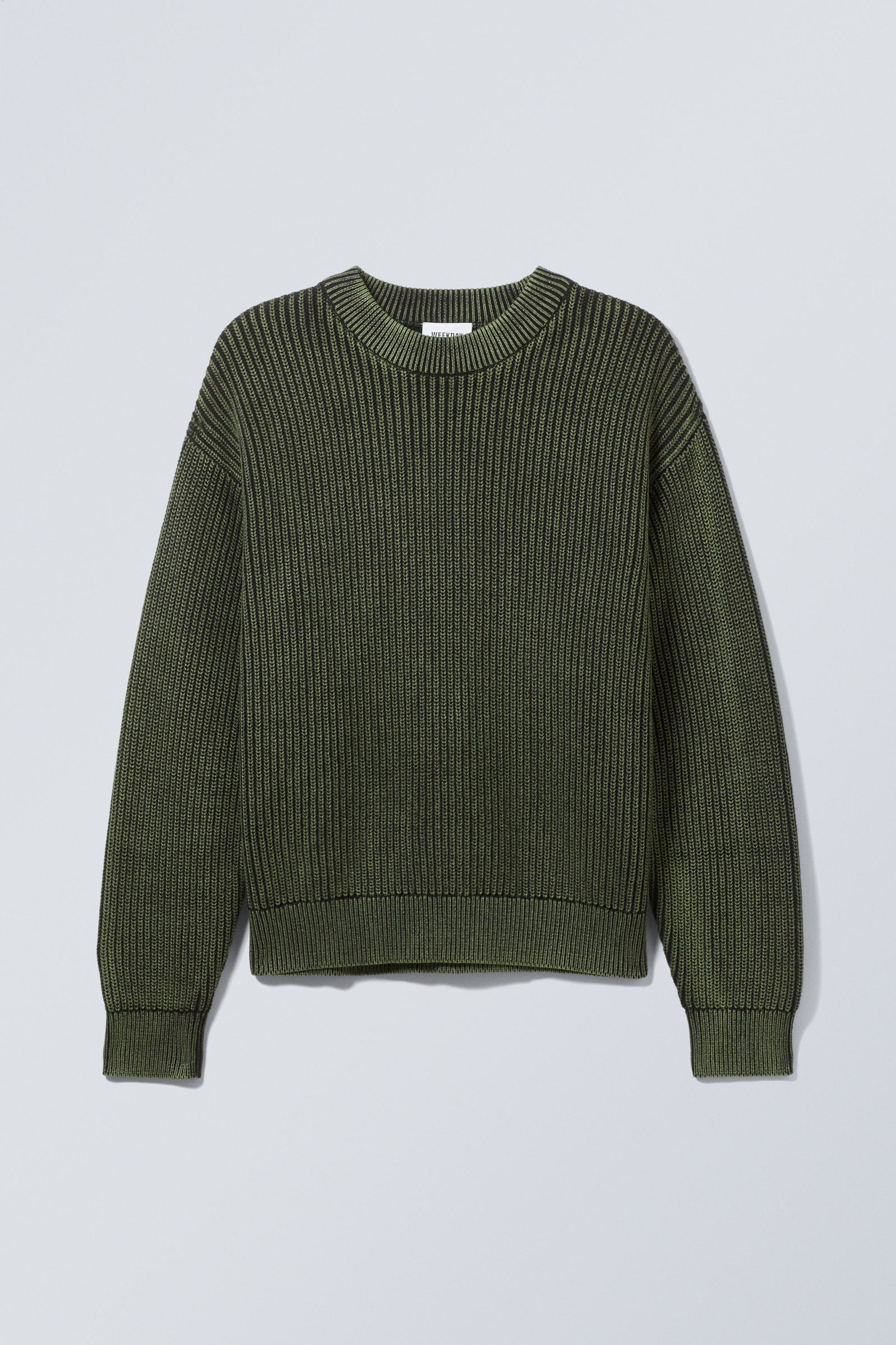 Medium Green - Regular Heavy Knit Sweater - 0