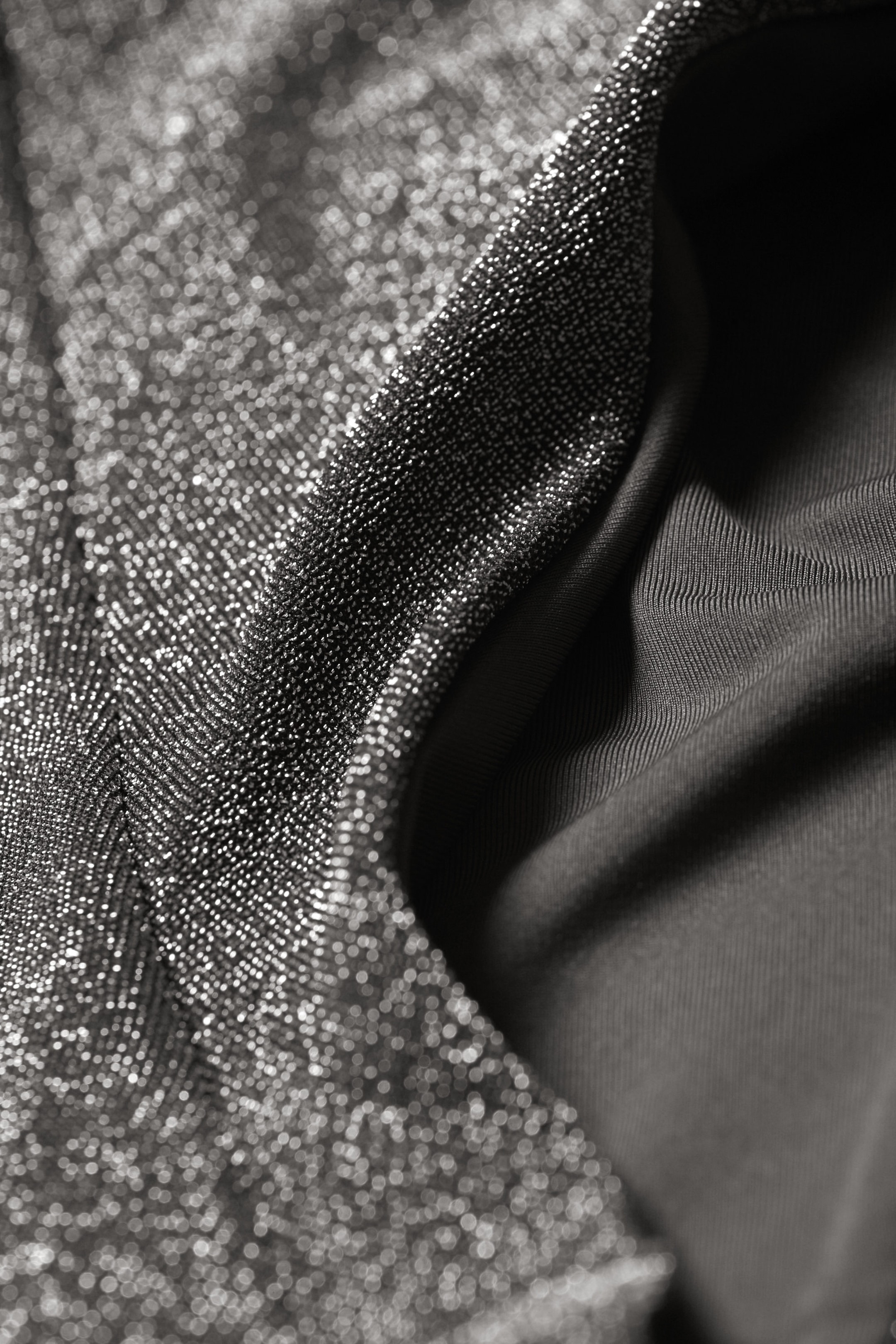 Grey - Glitter - Mid-Rise Glitter Brazilian Bikini Bottoms - 4