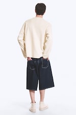 Beige clair - 33 - T-shirt à manches longues varsity ample - 5